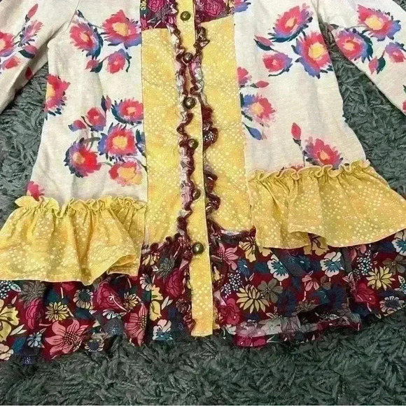 MATILDA JANE Friends Forever Elliott Tunic Top Long Sleeve Shirt Cardigan Size 4 - Picture 2 of 4